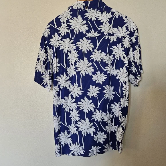Kenny Flowers Blue Palm Limited Edition Button Down Cotton Hawaiian Shirt S - Picture 5 of 12